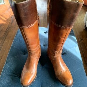 Charlie Horse Riding Boots 5.5 Collard English Tan